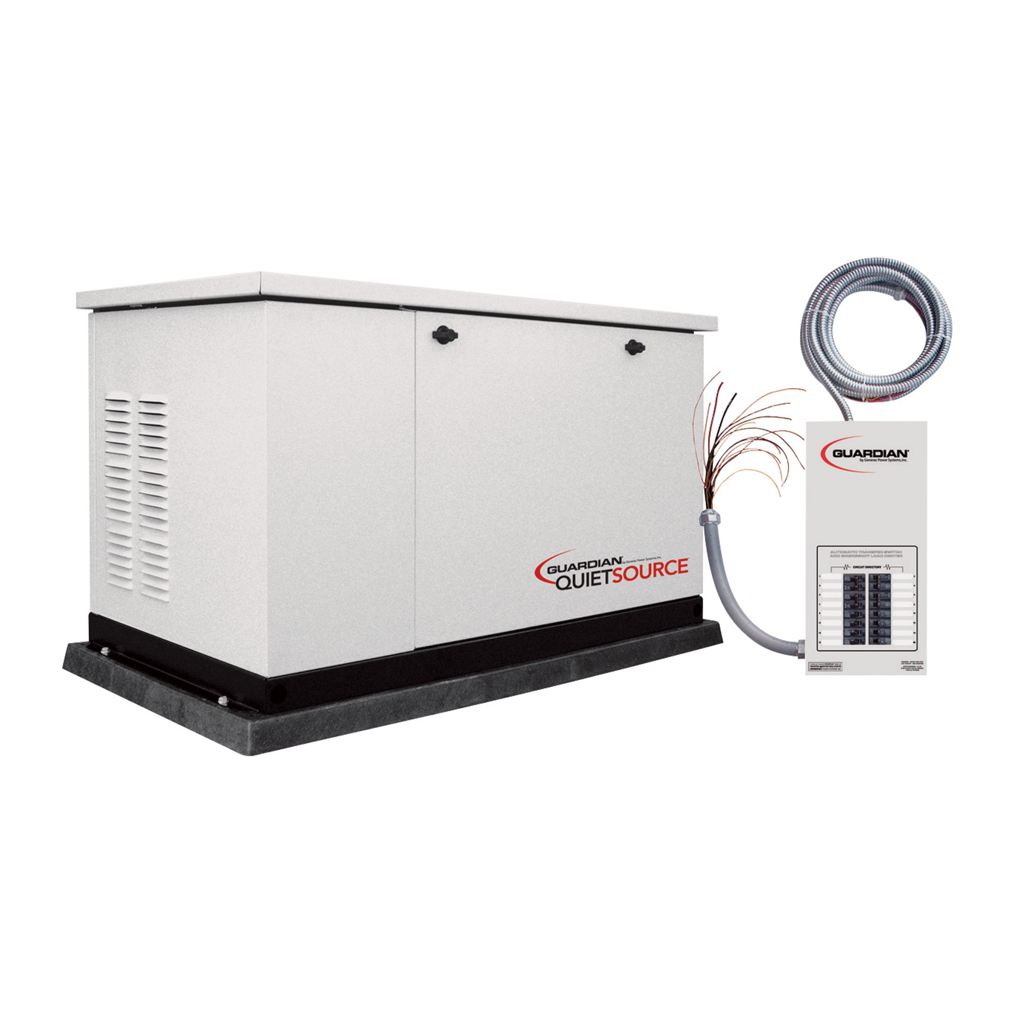 Guardian QuietSource Air-Cooled Standby Generator — 16 kW (LP)/15 kW, (NG), Model# 5244